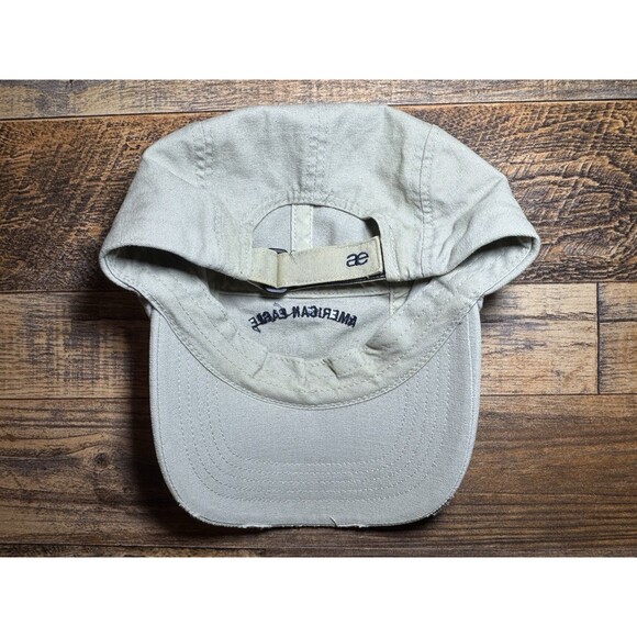 Vintage American Eagle Outfitters Palm Tree‎ Logo Dad Hat Beige Distressed Strap - Picture 6 of 8